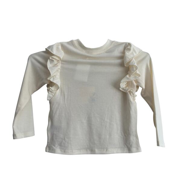 Truly Me By Sara Sara Girls Top Shirt Size 4 White Thanksgiving Ruffle New - Picture 7 of 7
